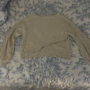 Lululemon Reversible Crossover Sweater in color White Opal